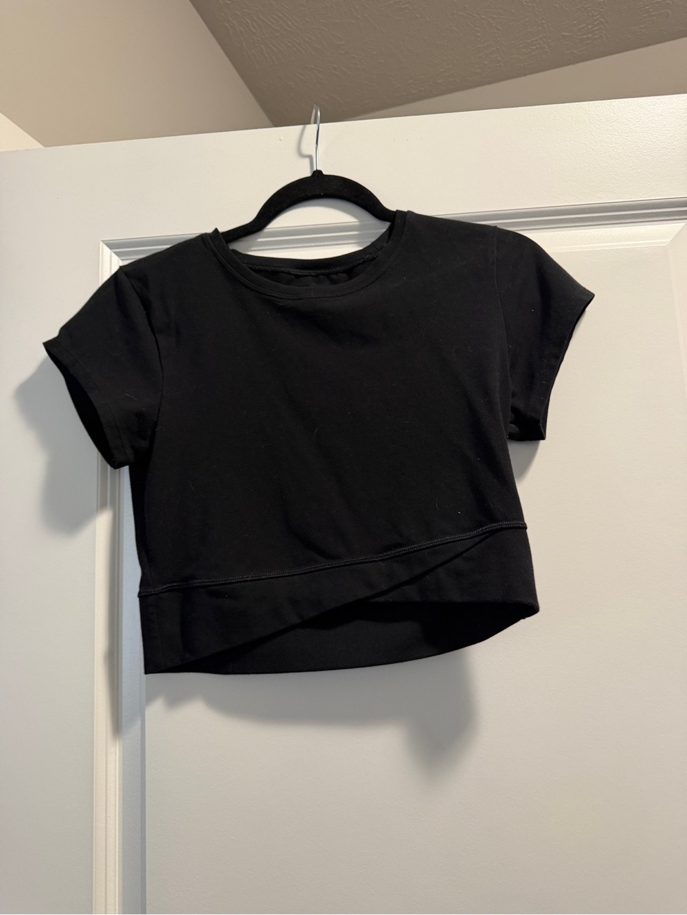 Black tshirt with criss-cross front
